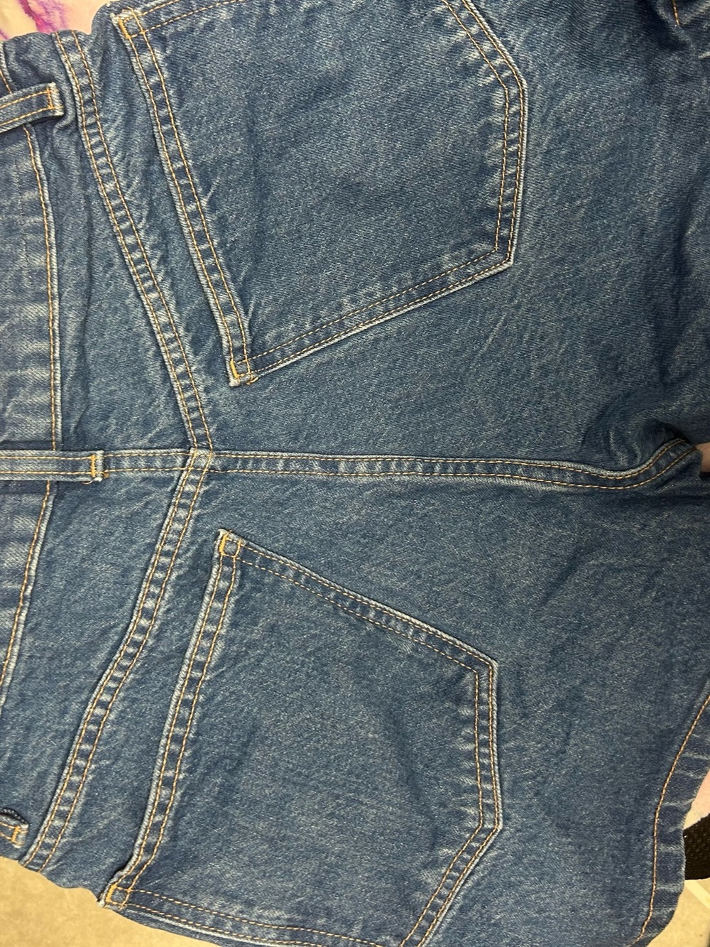 Zara Blue Denim Jeans with Contrast Stitching - Picture 2 of 3